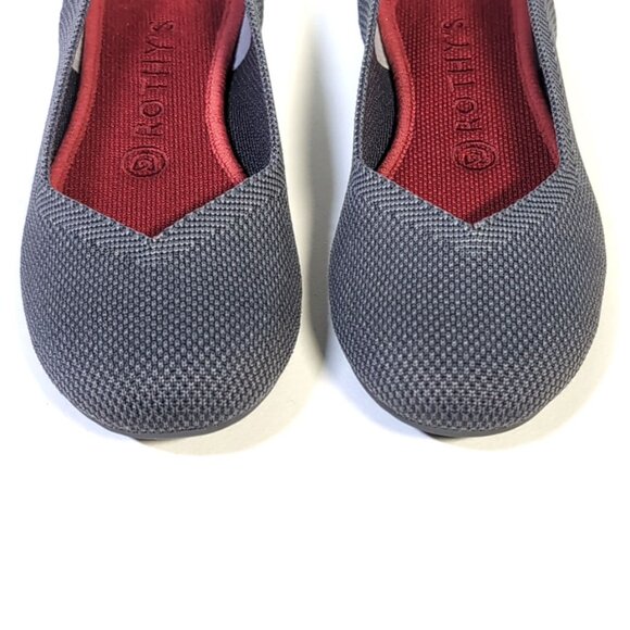 Retired Rothy’s Grey Birdseye Round Toe Flats 7.5 - Picture 3 of 8